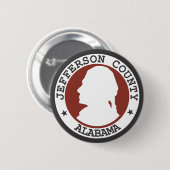 Badge Rond 5 Cm Sceau du comté de Jefferson (Devant & derrière)