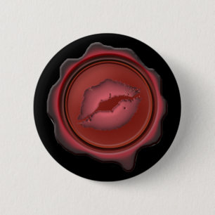 Badge Rond 5 Cm SCELLÉ AVEC un BAISER par SHARON SHARPE