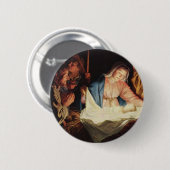 Badge Rond 5 Cm Scène de la Nativité (Devant & derrière)