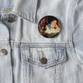 Badge Rond 5 Cm Scène de la Nativité (En situation)