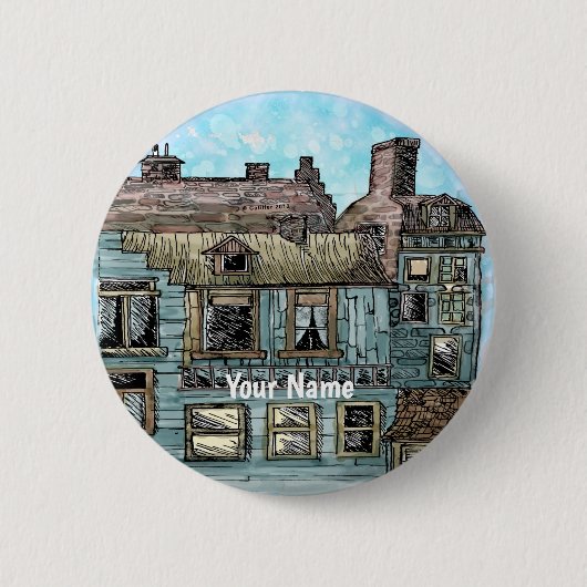 Badge Rond 5 Cm Scène de quai 2 (Devant)