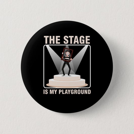 Badge Rond 5 Cm Scène Théâtre Acteur Acteur Don intérimaire (Devant)
