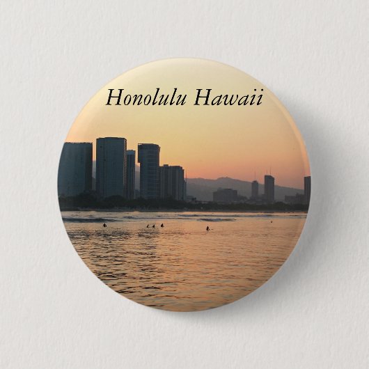 Badge Rond 5 Cm Scènes d'Honolulu (Devant)