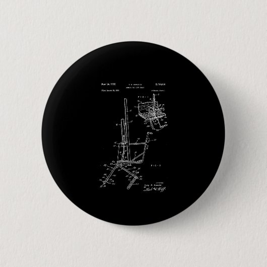 Badge Rond 5 Cm Schéma De Chaise De Remontée De Ski (Devant)