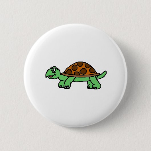 Badge Rond 5 Cm Schildkröte Lustig (Devant)
