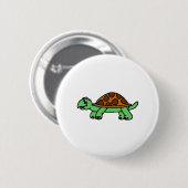 Badge Rond 5 Cm Schildkröte Lustig (Devant & derrière)