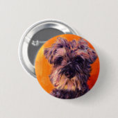 Badge Rond 5 Cm Schnauzer miniature (Devant & derrière)