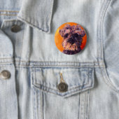 Badge Rond 5 Cm Schnauzer miniature (En situation)