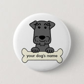 Badge Rond 5 Cm Schnauzer miniature personnalisé (Devant)