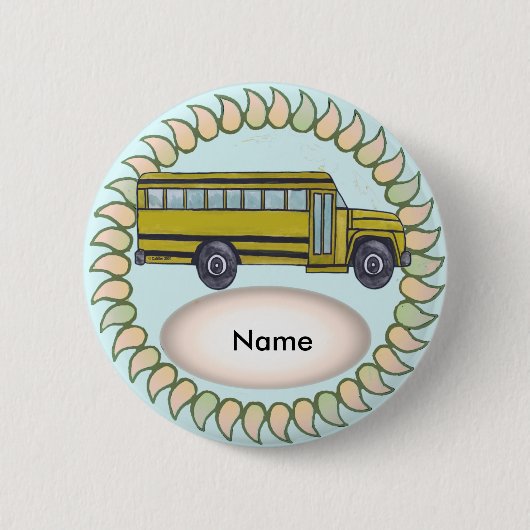 Badge Rond 5 Cm School Bus (Devant)