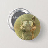 Badge Rond 5 Cm Schrödinger sous-estime le bouton de chat (Devant & derrière)