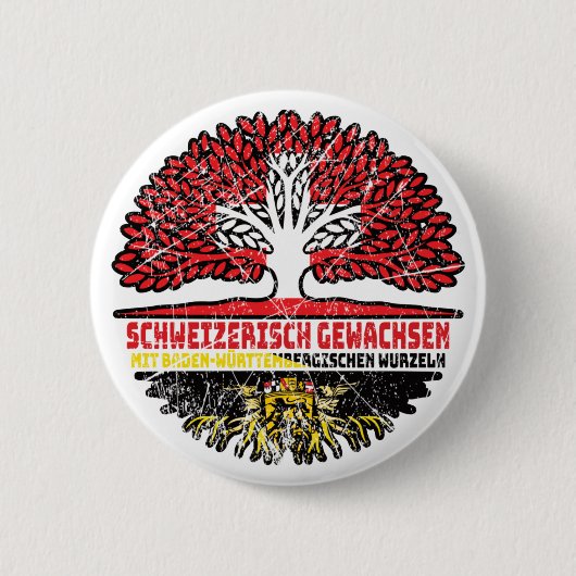 Badge Rond 5 Cm Schweizer Schweiz Baum (Devant)