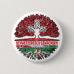 Badge Rond 5 Cm Schweizer Schweiz Wurzeln