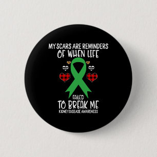 Badge Rond 5 Cm Scicatrices du guerrier de sensibilisation aux mal