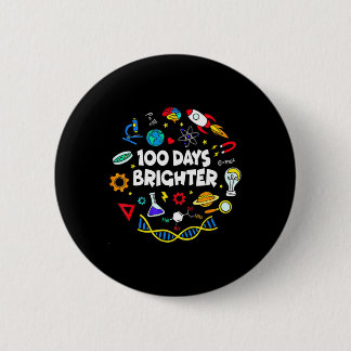Badge Rond 5 Cm Science 100 jours Étudiant plus brillant Joyeux 10
