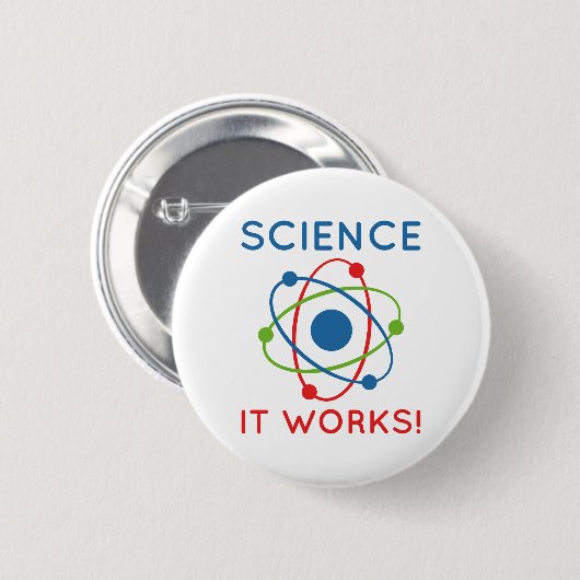 Badge Rond 5 Cm Science Ça Fonctionne ! (Devant & derrière)