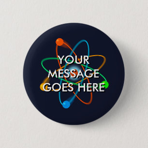 Badge Rond 5 Cm Science de la structure atomique personnalisée