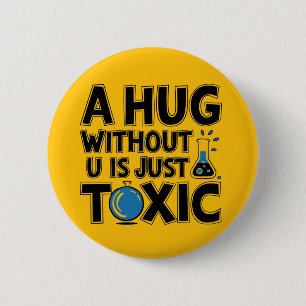 Badge Rond 5 Cm Science étreinte nerd sans u professeur de chimie