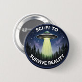 Badge Rond 5 Cm Science-fiction (Devant & derrière)