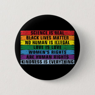 Badge Rond 5 Cm Science Is Real Black Lives Matter