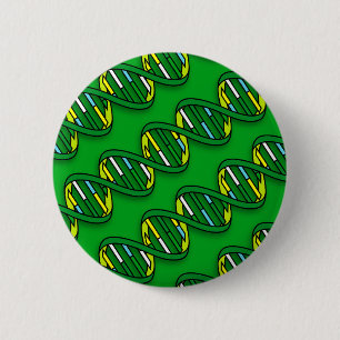 Badge Rond 5 Cm Science Médicale du Motif ADN
