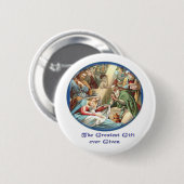 Badge Rond 5 Cm Sciences de la Nativité (Devant & derrière)