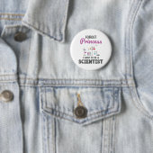 Badge Rond 5 Cm scientifique-blanc (En situation)