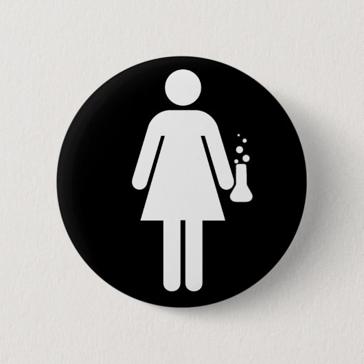 Badge Rond 5 Cm Scientifique de fille (Devant)
