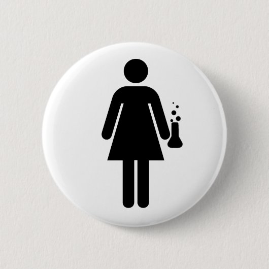 Badge Rond 5 Cm Scientifique de fille (Devant)