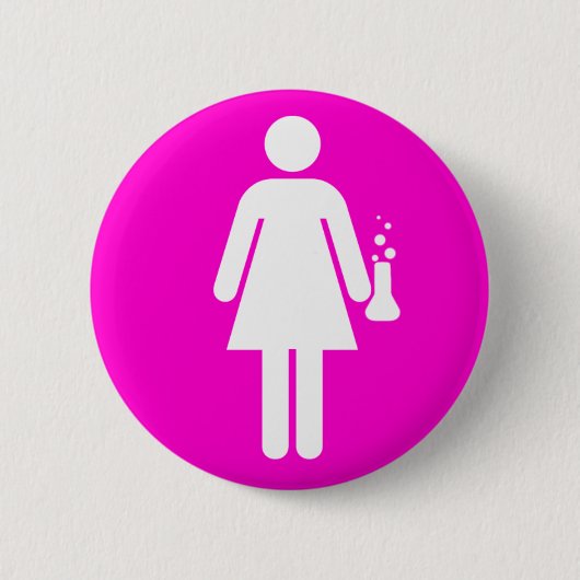 Badge Rond 5 Cm Scientifique de fille (Devant)