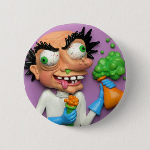 Badge Rond 5 Cm Scientifique fou