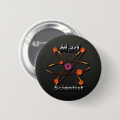 Badge Rond 5 Cm Scientifique fou (Devant & derrière)