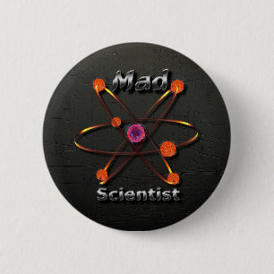 Badge Rond 5 Cm Scientifique fou