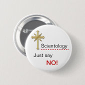 Badge Rond 5 Cm Scientology - dites juste NON ! (Devant & derrière)
