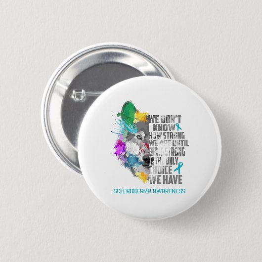 Badge Rond 5 Cm Scleroderma Sensibilisation Ribbon Soutien Cadeaux (Devant & derrière)
