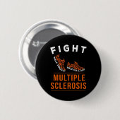 Badge Rond 5 Cm Sclérose en plaques Ms Awareness Warrior Ruban 1 (Devant & derrière)