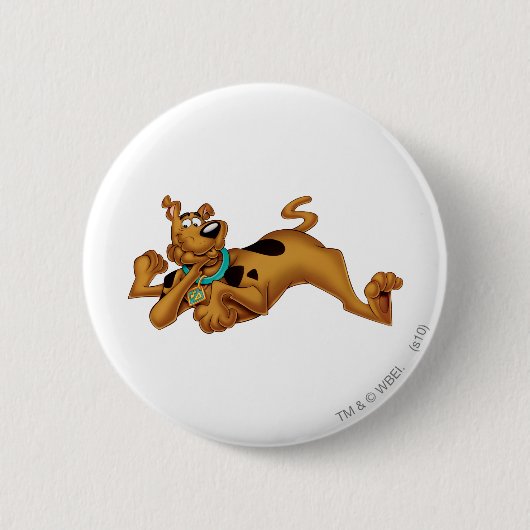 Badge Rond 5 Cm Scooby Doo Allongé (Devant)