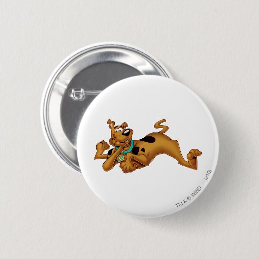 Badge Rond 5 Cm Scooby Doo Allongé (Devant & derrière)