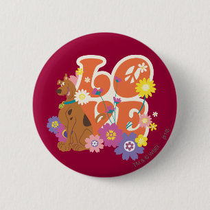 Badge Rond 5 Cm Scooby-Doo "amour "