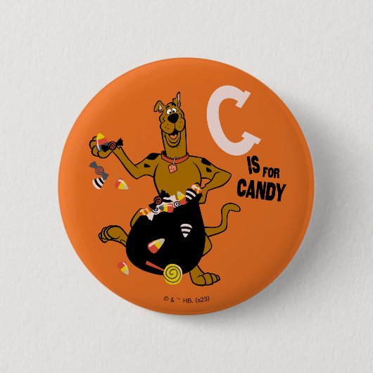 Badge Rond 5 Cm Scooby-Doo | C est pour Candy (Devant)