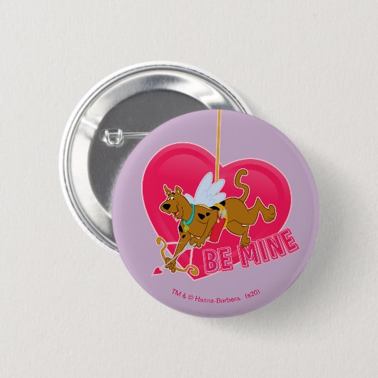 Badge Rond 5 Cm Scooby-Doo Cupid - Soyez mien (Devant & derrière)