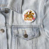 Badge Rond 5 Cm Scooby-Doo En Fleurs (En situation)