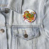 Badge Rond 5 Cm Scooby-Doo et Noël Gang (En situation)