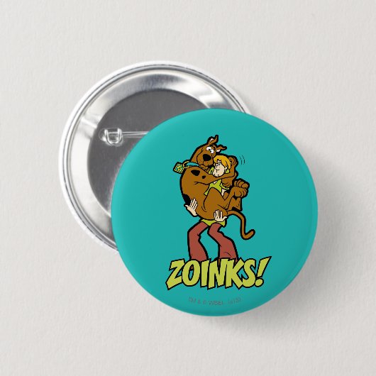 Badge Rond 5 Cm Scooby-Doo et Shaggy Zoinks! (Devant & derrière)