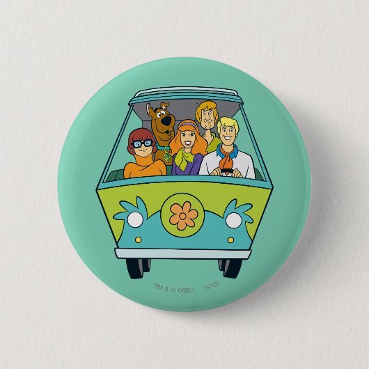 Badge Rond 5 Cm Scooby-Doo & Gang Mystery Machine (Devant)