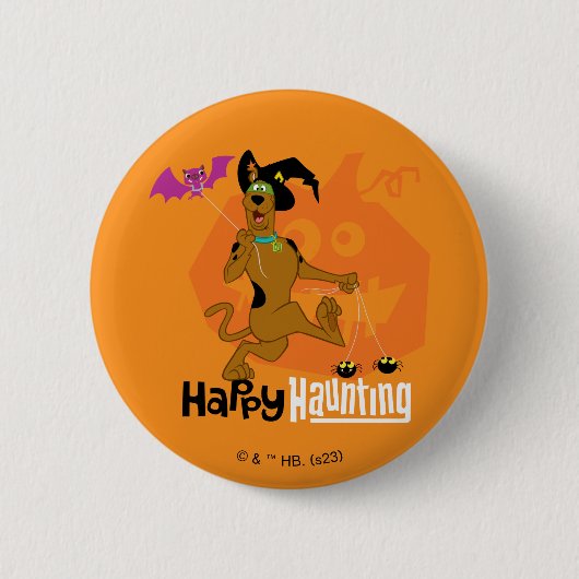 Badge Rond 5 Cm Scooby-Doo | Happy Hauning (Devant)
