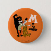 Badge Rond 5 Cm Scooby-Doo | M est pour Monster (Devant)
