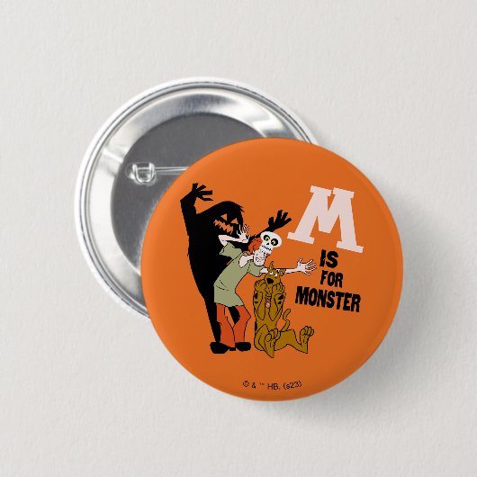 Badge Rond 5 Cm Scooby-Doo | M est pour Monster (Devant & derrière)