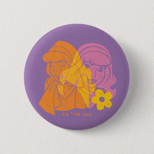 Badge Rond 5 Cm Scooby-Doo Portrait des fleurs daphné