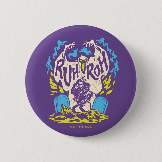 Badge Rond 5 Cm Scooby-Doo | Ruh Roh Scooby & Shaggy (Devant)